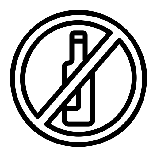 Ikona z&nbsp;przekreśloną butelką z&nbsp;alkoholem